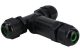 TRACON CST4-T3P Tömítőszelencés kábeltoldó, T-elágazó 0.5-4 mm2, IP68, PC+PA6.6, 3P, 450VAC, 24A