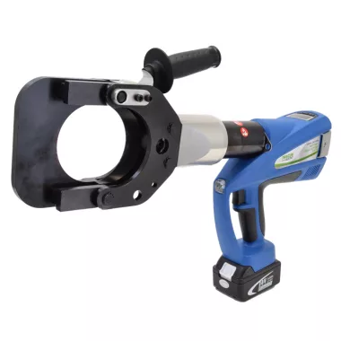 TRACON DKV105E Elektro-hidraulikus kábelvágó szerszám, 2 akksi + hordtáska max. D=105mm Cu/Al, 8550g, 120kN, 2× Li-ion, 18V, 5000mAh