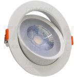   TRACON DLCOB12NW Beépíthető álmennyezeti LED lámpatest, forgatható 200-240 V, 50Hz, 12W, 4000K, 960lm, 38°, IP20, EEI=G