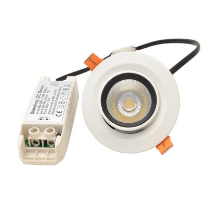   TRACON DLCOBA10W Beépíthető álmennyezeti LED lámpatest, forgatható 200-240VAC, 10 W, 800 lm, 4000 K, IP40, EEI=G