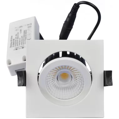 TRACON DLNCOBD5W Négyzet alakú LED mélysugárzó,forgatható 230 V, 50Hz, 5W, 4000K, 510lm, 60°, IP65, EEI=F