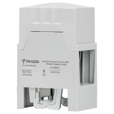 TRACON DSBCM1P500 Kábel leágazó modul, 500 A, 1P, 60 mm 1P, 95-300 mm2, 50x72x114 mm, (20,25,30x5,10 mm)