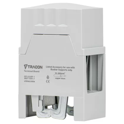   TRACON DSBCM1P500 Kábel leágazó modul, 500 A, 1P, 60 mm 1P, 95-300 mm2, 50x72x114 mm, (20,25,30x5,10 mm)