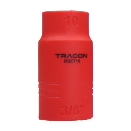 TRACON DSET16-10 1000V-ra szigetelt dugókulcs fej 1000V, 3/8, 10mm