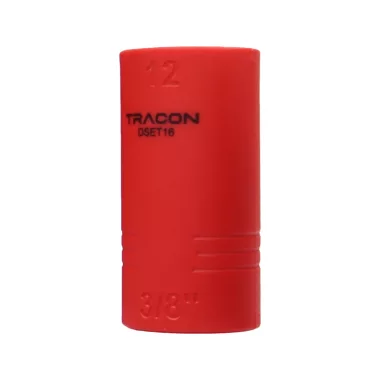TRACON DSET16-12 1000V-ra szigetelt dugókulcs fej 1000V, 3/8, 12mm