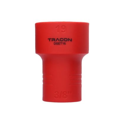   TRACON DSET16-19 1000V-ra szigetelt dugókulcs fej 1000V, 3/8, 19mm