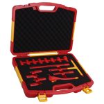 TRACON DSET16 16 db-os 1000V-ra szig. racsnis imbusz és dugókulcs készlet 1000V, CrV, 8-22