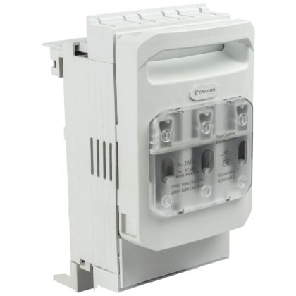 TRACON DSH00-3-60B Vízsz.szak.kapcs-bizt,gyűjtősín,alsó kábelcsatl,sarus+kapocs AC 400V, 1
