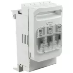   TRACON DSH00-3-60T Vízsz.szak.kapcs-bizt,gyűjtősín,föls kábelcsatl,sarus+kapocs AC 400V, 160A, 100 kA; AC 690V, 100A, 50 kA; 3P,NH00,60mm,M8