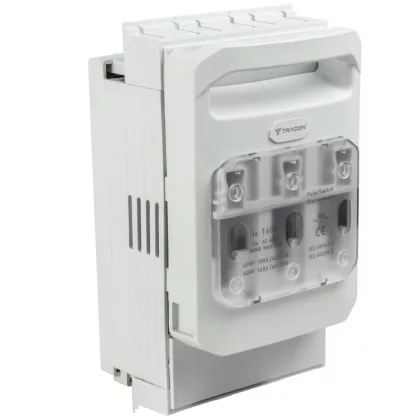   TRACON DSH00-3 Vízsz.szak.kapcs-bizt, szerelőlapra, saru + kapocs AC400V, 160A, AC 690V, 100A, 3P, NH00