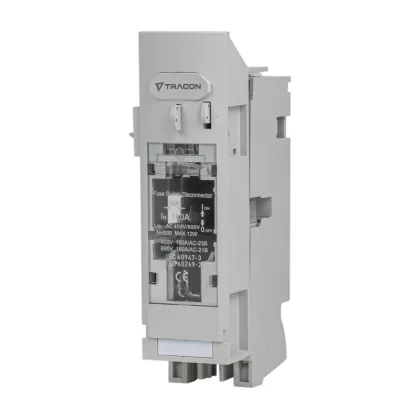   TRACON DSH000-1 Vízsz.szak.kapcs-bizt, szerelőlapra, kapocs bek. AC415V, 100A, 1P, NH000