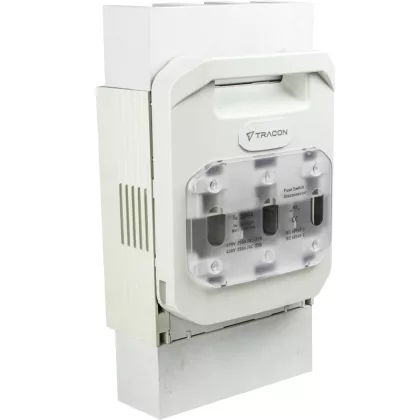 TRACON DSH1-3 Vízsz. szakaszolókapcs.-biztosító, szerelőlapra, sarus AC400V, AC 690V, 250A