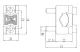 TRACON DSH1PT Prizma-kapocs 250A, 75-150 mm2, M10, 30-35 Nm