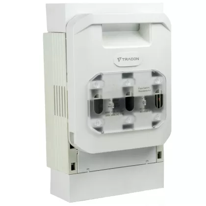   TRACON DSH2-3 Vízsz. szakaszolókapcs.-biztosító, szerelőlapra, sarus AC400V, 400A, AC 690V, 315A, 3P, NH2, M10
