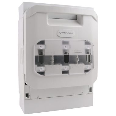 TRACON DSH3-3-60B Vízsz. szakaszolókapcs-bizt, gyűjtősín,alsó kábelcsatl,sarus AC 400V, 63