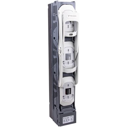   TRACON DSV1-3LV Függ. bizt. szakaszolókapcs, 250A, egyszerre nyit, V-kapocs 400/500V AC, 250 A, 100kA; 690VAC, 200 A, 50 kA; 3x1P, NH1,V