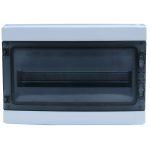   TRACON EDFKIP65N181 Falon kívüli elosztódoboz, átlátszó ajtóval, N/PE sínnel 1×18 mod, H×W×D=286.3×411×137.8mm, IP65, 1000 VAC, 1500 VDC