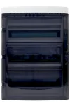 TRACON EDFKIP65N183 Falon kívüli elosztódoboz, átlátszó ajtóval, N/PE sínnel 3×18 mod, H×W×D=595.3×414.25×148mm, IP65,1000 VAC, 1500 VDC