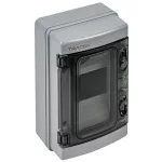   TRACON EDFKIP65N41 Falon kívüli elosztódoboz, átlátszó ajtóval, N/PE sínnel 1×4 mod, H×W×D=210.3×142.8×99.5mm, IP65,1000 VAC, 1500 VDC