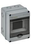 TRACON EDFKIP65U51 Falon kívüli elosztódoboz, átlátszó ajtóval, N/PE sínnel 1×5 mod, H×W×D