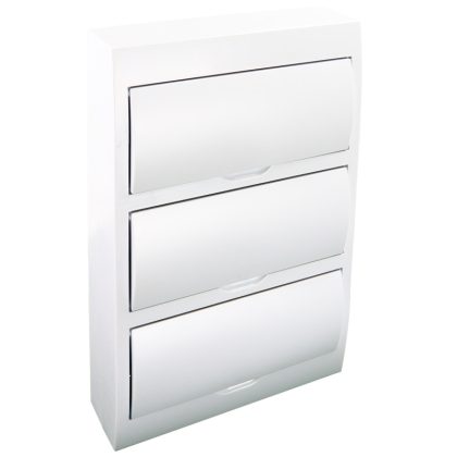 TRACON EDFKN-14/3 Falon kívüli elosztódoboz fehér ajtóval, N/PE sínnel 3×14 (42) modul, IP