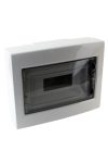 TRACON EDFKS-12/1 Falon kívüli elosztódoboz, füstszínű-sík ajtóval, NPE nélkül 1×12 (12) modul, IP40, (H×W×D=260×330×92mm)