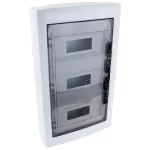  Cutie distribuție PT TRACON EDFKS-12/3 cu ușă plată fumurie 3 × 12 (36) modul, IP40, (H × L × D = 570 × 330 × 100mm)