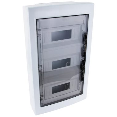 Cutie distribuție PT TRACON EDFKS-12/3 cu ușă plată fumurie 3 × 12 (36) modul, IP40, (H × L × D = 570 × 330 × 100mm)