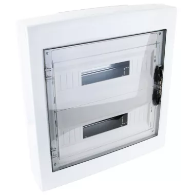 Cutie distribuție PT TRACON EDFKS-18/2 cu ușă plată fumuriu 2 × 18 (36) modul, IP40, (H × L × D = 505 × 464 × 100mm)