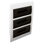 TRACON EDS-14/3 Süllyesztett elosztódoboz, füstszínű ajtóval, N/PE sínnel 3×14 (42) modul,