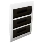   TRACON EDS-14/3 Süllyesztett elosztódoboz, füstszínű ajtóval, N/PE sínnel 3×14 (42) modul, IP40, (H×W×D=455×293×76mm)