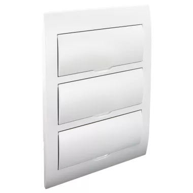 TRACON EDSN-14/3 Süllyesztett elosztódoboz, fehér ajtóval, N/PE sínnel 3×14 (42) modul, IP40, (H×W×D=455×293×76mm)