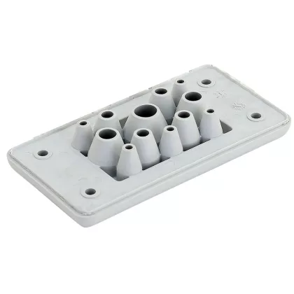 TRACON EKBV-10 Elosztószekrény kábelbevezető, 12db kábelhez 107×56×19mm, IP65