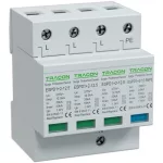  TRACON ESPD1+2-12.5-3+1P T1+T2 AC típusú túlfeszültséglevezető, cserélhető betéttel Uc:275V; Iimp:12,5kA; In:20/40kA; Imax:50kA; Up:1,3kV; 3+1P