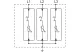 TRACON ESPD1+2-12.5-3P T1+T2 AC típusú túlfeszültséglevezető, cserélhető betéttel Uc:275V; Iimp:12,5kA; In:20kA; Imax:50kA; Up:1,3kV; 3P