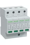 TRACON ESPD1+2-12.5-4P T1+T2 AC típusú túlfeszültséglevezető, cserélhető betéttel Uc:275V; Iimp:12,5kA; In:20kA; Imax:50kA; Up:1,3kV; 4P