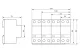 TRACON ESPD1+2+3-25-2P T1+T2+T3 AC típusú túlfeszültség levezető, egybeépített Uc:275V; Iimp:25kA; In:25kA; Uoc:20kV; Up:1,3kV; 2P