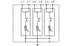 TRACON ESPD1+2+3-25-3P T1+T2+T3 AC típusú túlfeszültség levezető, egybeépített Uc:275V; Iimp:25kA; In:25kA; Uoc:20kV; Up:1,3kV; 3P