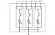TRACON ESPD1+2+3-25-3P T1+T2+T3 AC típusú túlfeszültség levezető, egybeépített Uc:275V; Iimp:25kA; In:25kA; Uoc:20kV; Up:1,3kV; 3P