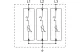TRACON ESPD2-40-3P T2 AC típusú túlfeszültség levezető, cserélhető betéttel Uc:275V; In:20kA; Imax:40kA; Up:1,3kV; 3P