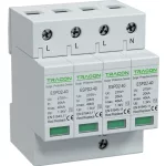   TRACON ESPD2-40-4P T2 AC típusú túlfeszültség levezető, cserélhető betéttel Uc:275V; In:20kA; Imax:40kA; Up:1,3kV; 4P