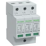  TRACON ESPD2-70-3P T2 AC típusú túlfeszültség levezető, cserélhető betéttel Uc:275V; In:40kA; Imax:70kA; Up:1,7kV; 3P