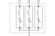 TRACON ESPD2-70-3P T2 AC típusú túlfeszültség levezető, cserélhető betéttel Uc:275V; In:40kA; Imax:70kA; Up:1,7kV; 3P
