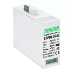   TRACON ESPD2-DC40-1000VGO T2 DC típusú VG túlfeszültséglevezető, betét 1000V Ucpv: 1200V, In:20kA, Imax:40kA, Up:4kV, Var+GTD