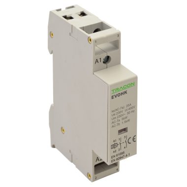 TRACON EVOHK2-25-24 Installációs kontaktor 24V, 50Hz, 1 Mod, 2×NO, AC1/AC7a, 25A,
