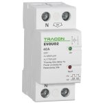 TRACON EVOUO2 Aut. visszakapcsoló fesz. növekedési/csökkenési relé AC230V,2P,40AU>:265V,U<