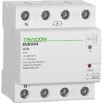 TRACON EVOUO4 Aut. visszakapcsoló fesz. növekedési/csökkenési relé AC230V,4P,40AU>:265V,U<