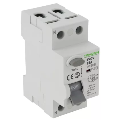 TRACON EVOV2P8003 Áram-védőkapcsoló, 2 pólusú 80A, 30mA, 6kA, AC (Fi-relé) TRACON EVOV2P8003 Áram-védőkapcsoló, 2 pólusú 80A, 30mA, 6kA, AC (Fi-relé)