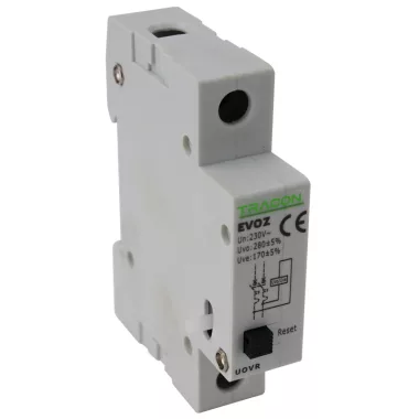 TRACON EVOZ-UOVR Feszültségcsökkenési-növekedési kioldó EVOZ-hez Un:230VAC, 50Hz, Udown:170VAC, Uup:270VAC