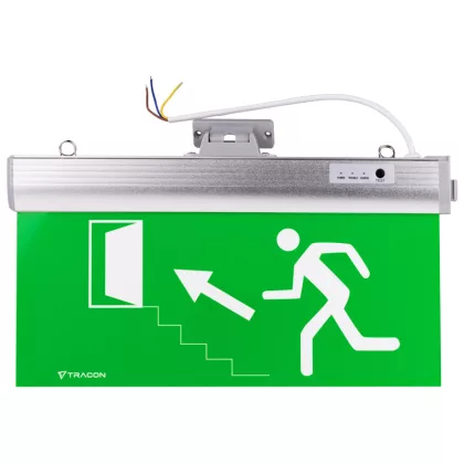TRACON EXIT-04-J-NM Élvilágítós LED kijáratjelző ragasztható piktogramokkal 230V, 50Hz, 36